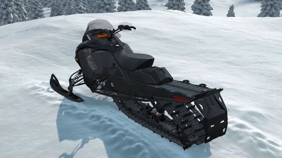 Ski-Doo Backcountry X 2027, Black, вид сзади слева
