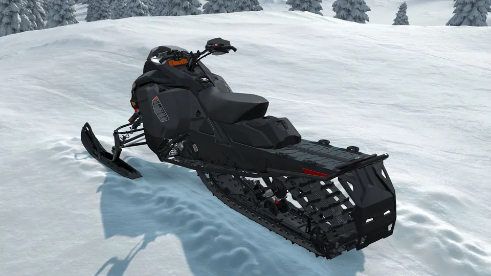 Ski-Doo Backcountry X-RS 2027, Black, вид сзади слева
