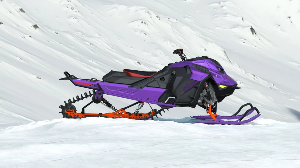 Ski-Doo Freeride 2027, Ultraviolet II, вид сбоку